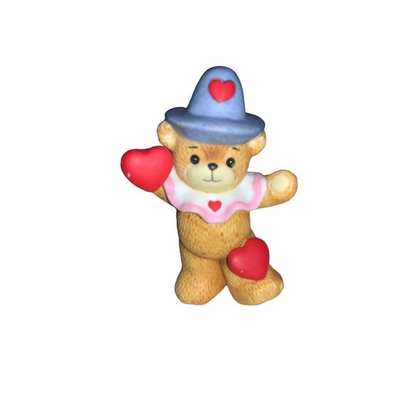 Lucy & Me Valentine Bear Red Hearts For My Sweetheart Enesco Lucy Rigg 1985 - Picture 1 of 8